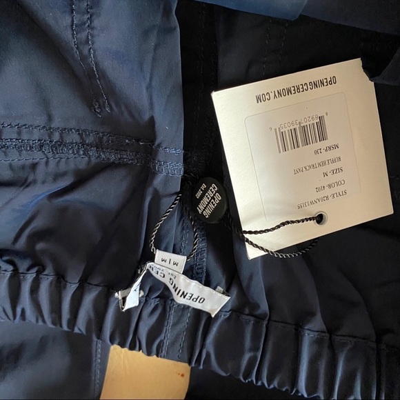 NEW OPENING CEREMONY sz M Blue Nylon Ruffle Track Pant - Picture 5 of 6